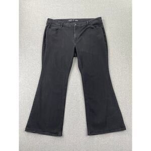 Old Navy Jeans Womens 20 Short Black Wow Flare High Rise Cotton Stretch Denim